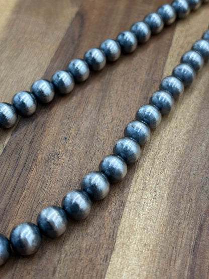 10mm 16” Sterling Silver Pearl Necklace