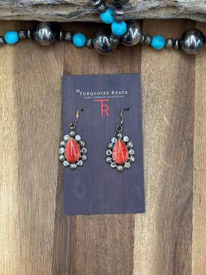 Red Spiny #1022-14 Earrings