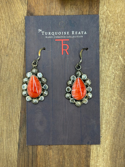 Red Spiny #1022-14 Earrings