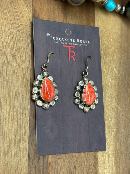 Red Spiny #1022-14 Earrings
