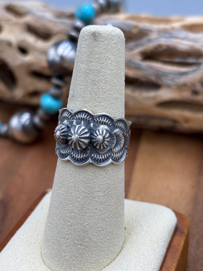 Bennie Ramone Starburst Ring, Navajo Handmade