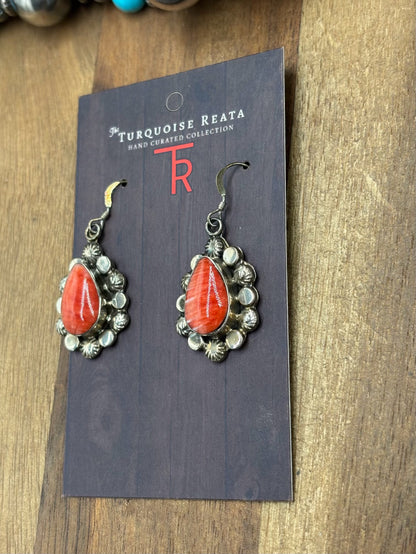 Red Spiny #1022-14 Earrings