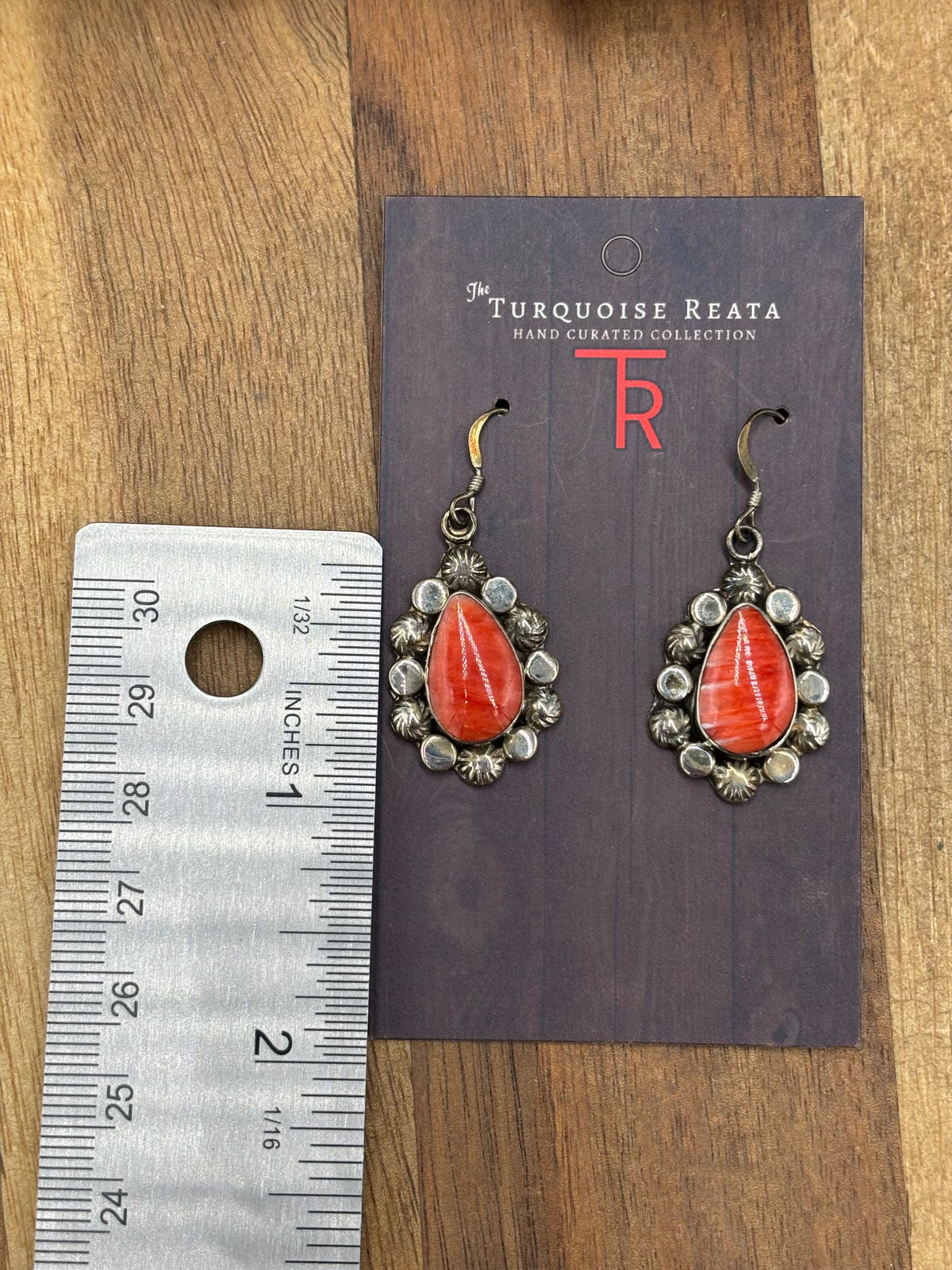 Red Spiny #1022-14 Earrings