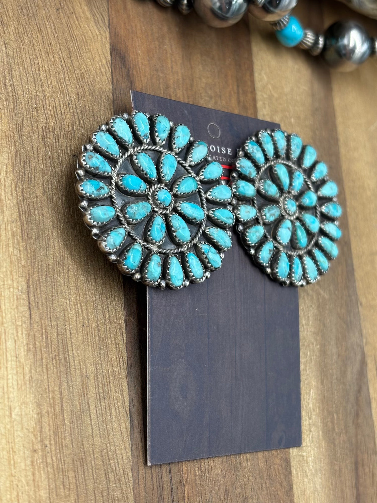 Turquoise #1022-13 Cluster Earrings Navajo