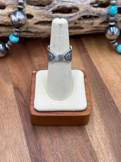 Bennie Ramone Starburst Ring, Navajo Handmade