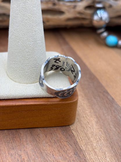 Bennie Ramone Starburst Ring, Navajo Handmade