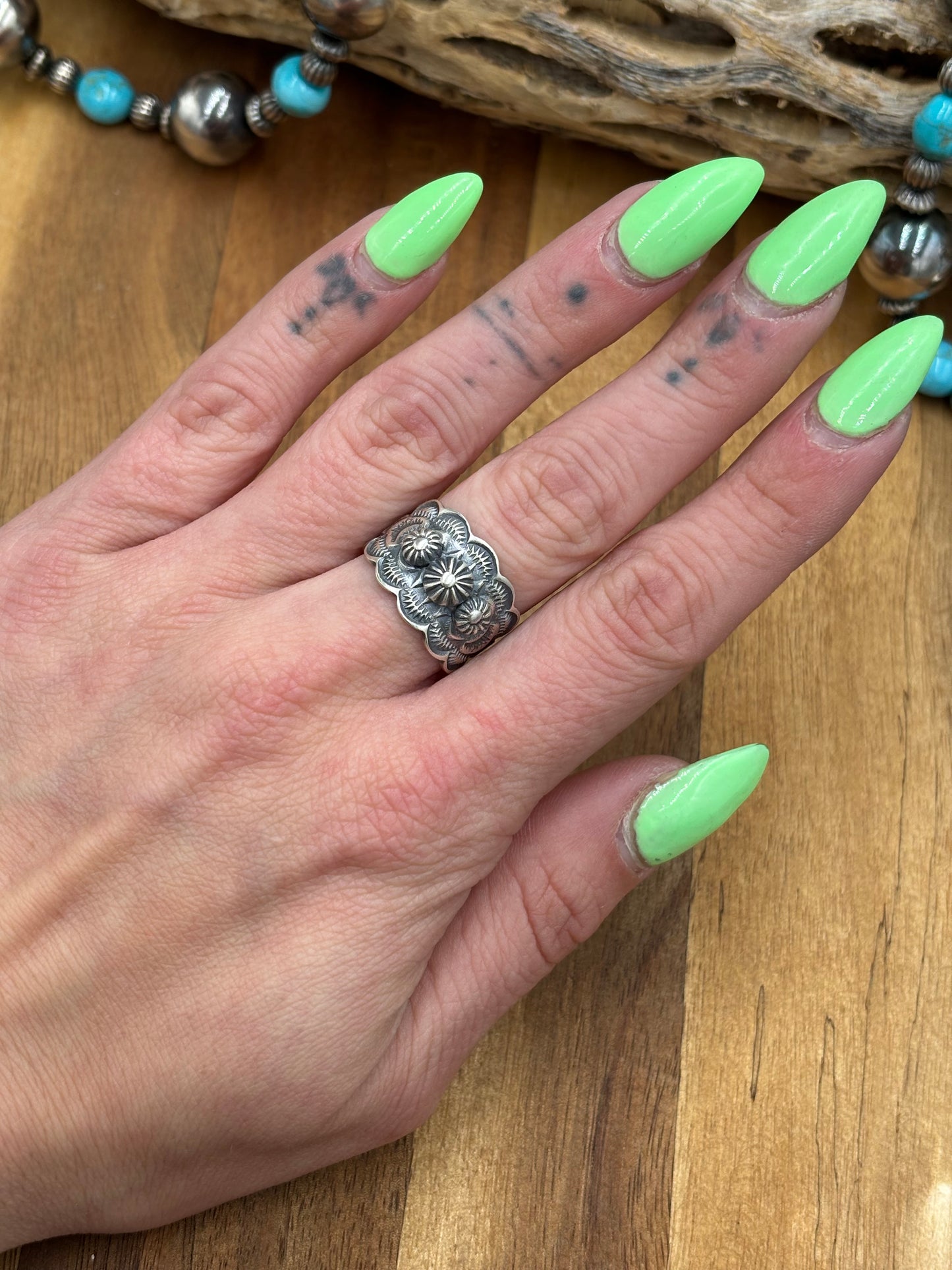 Bennie Ramone Starburst Ring, Navajo Handmade