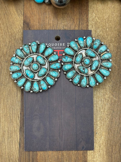 Turquoise #1022-12 Cluster Earrings Navajo
