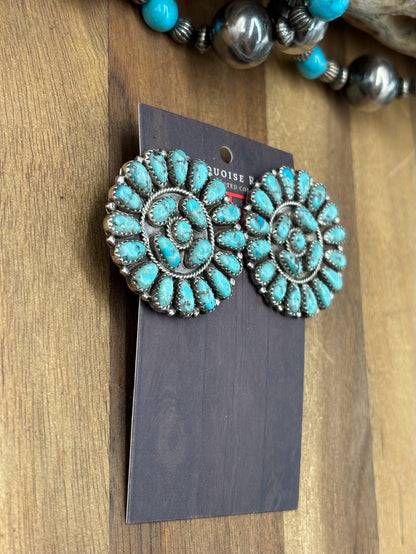 Turquoise #1022-12 Cluster Earrings Navajo