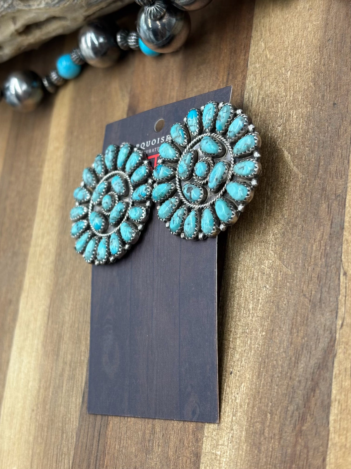 Turquoise #1022-12 Cluster Earrings Navajo