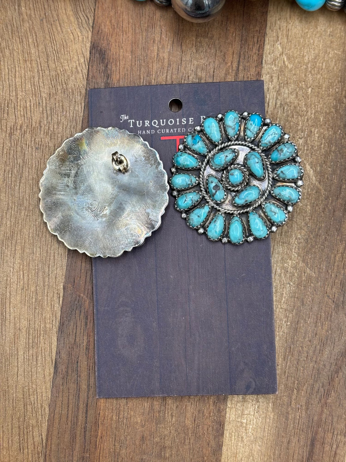 Turquoise #1022-12 Cluster Earrings Navajo