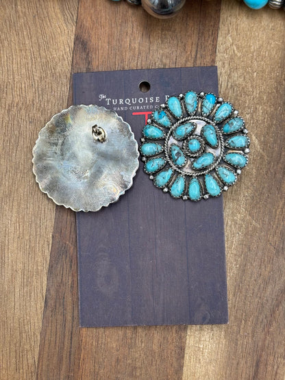 Turquoise #1022-12 Cluster Earrings Navajo