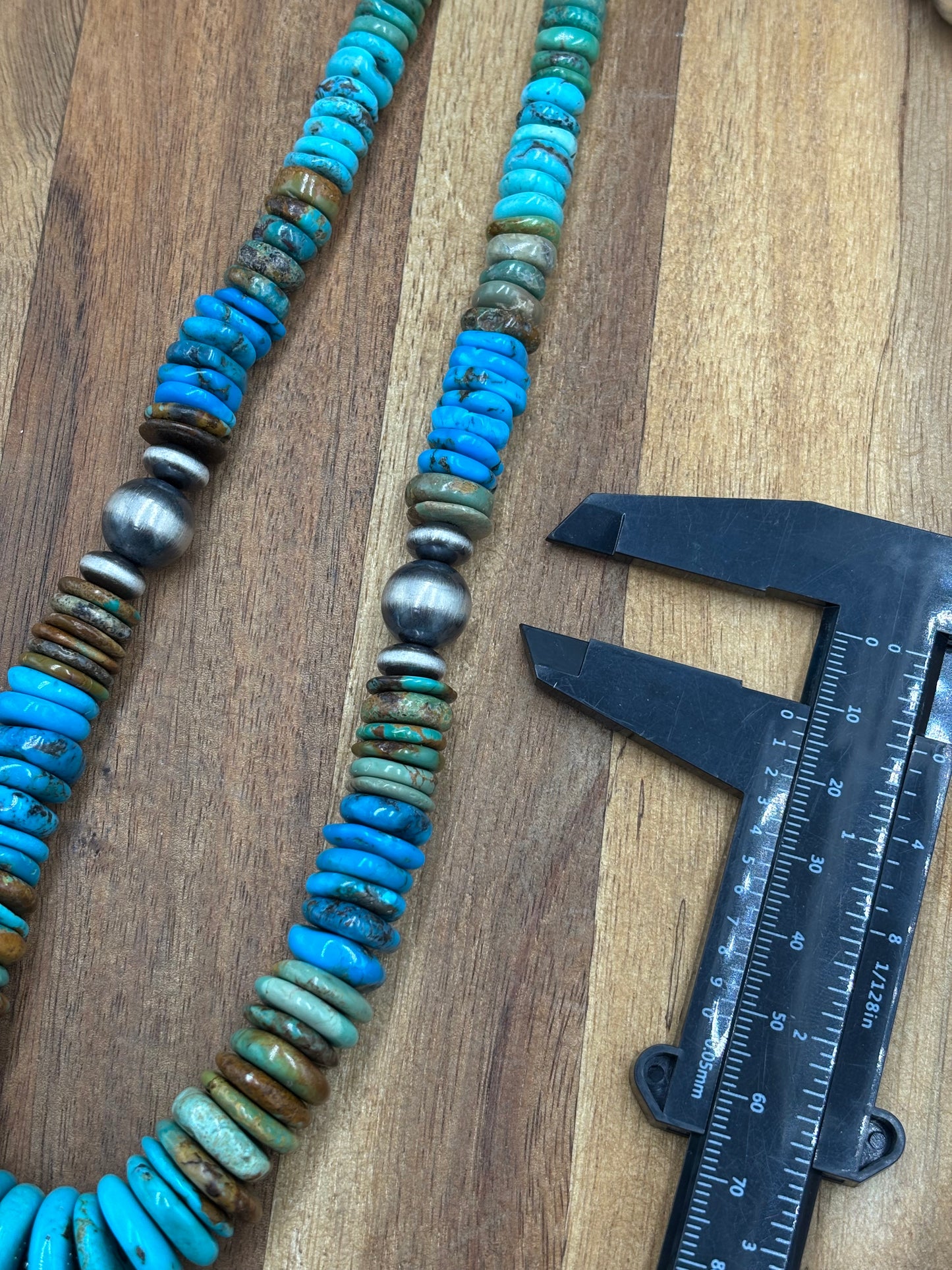 19" Turquoise Rondelle Necklace #3