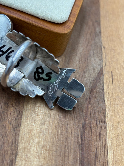 Morning Singer Kachina Ring #1 Sz 8.5 by Doris Smallcanyon, Navajo
