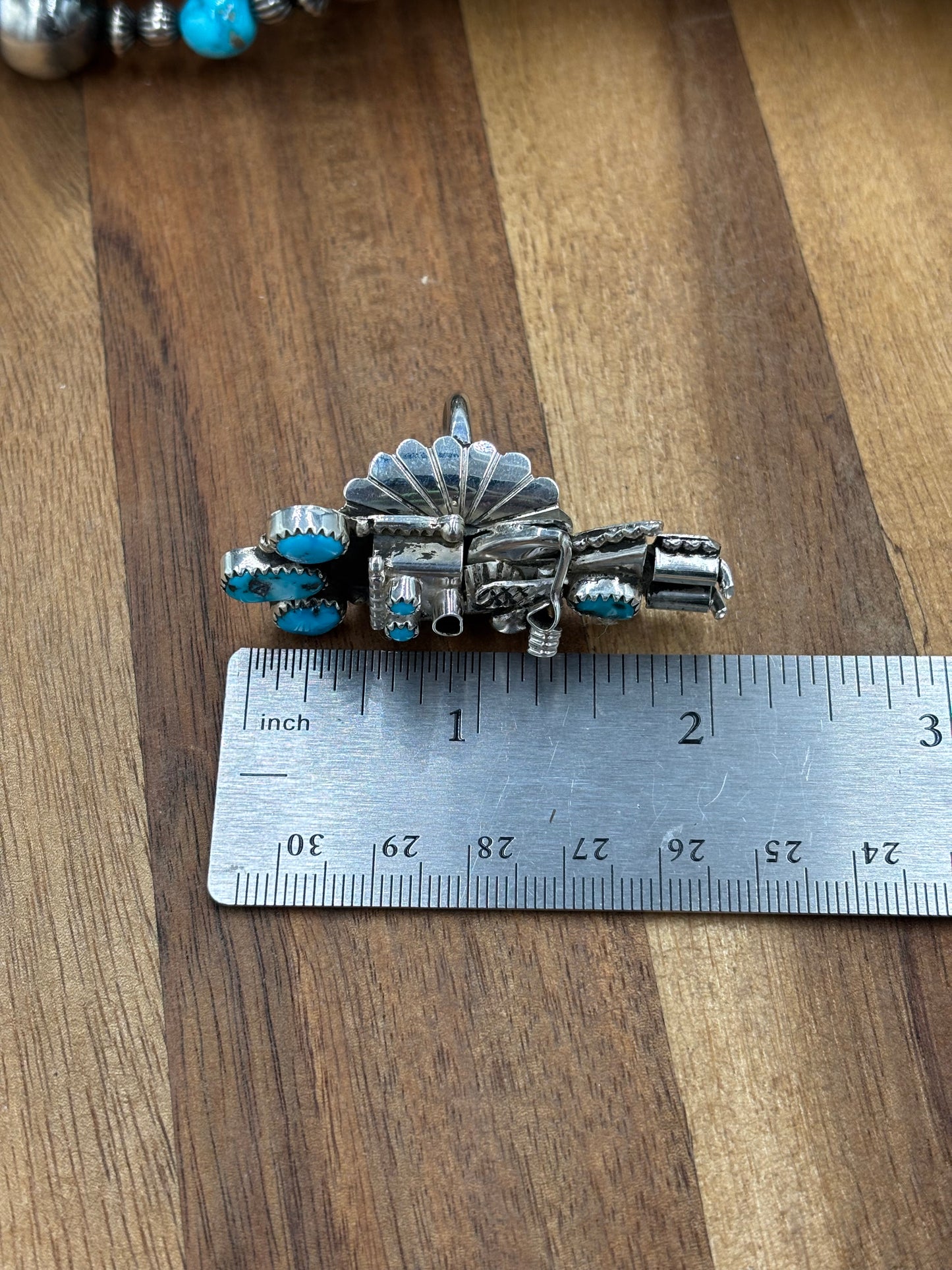 Morning Singer Kachina Ring #2 Sz 8.75 by Doris Smallcanyon, Navajo