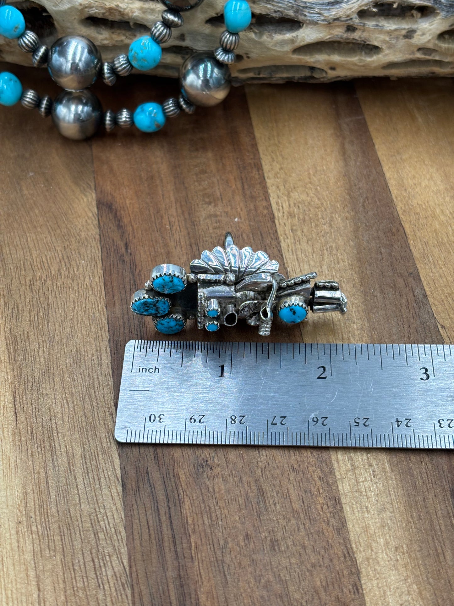 Morning Singer Kachina Ring #3 Sz 8 by Doris Smallcanyon, Navajo