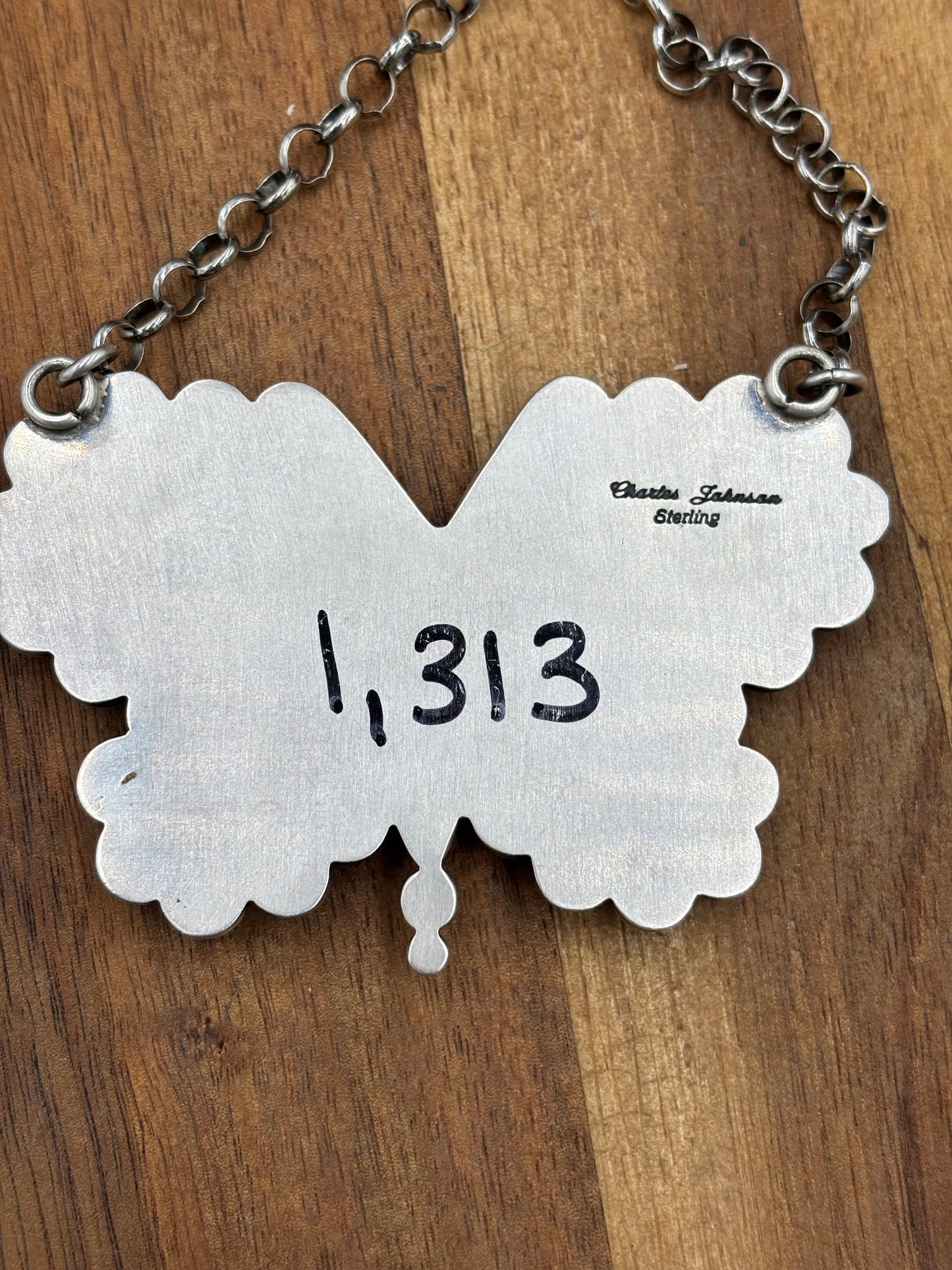 Butterfly Necklace by Charles Johnson, Navajo