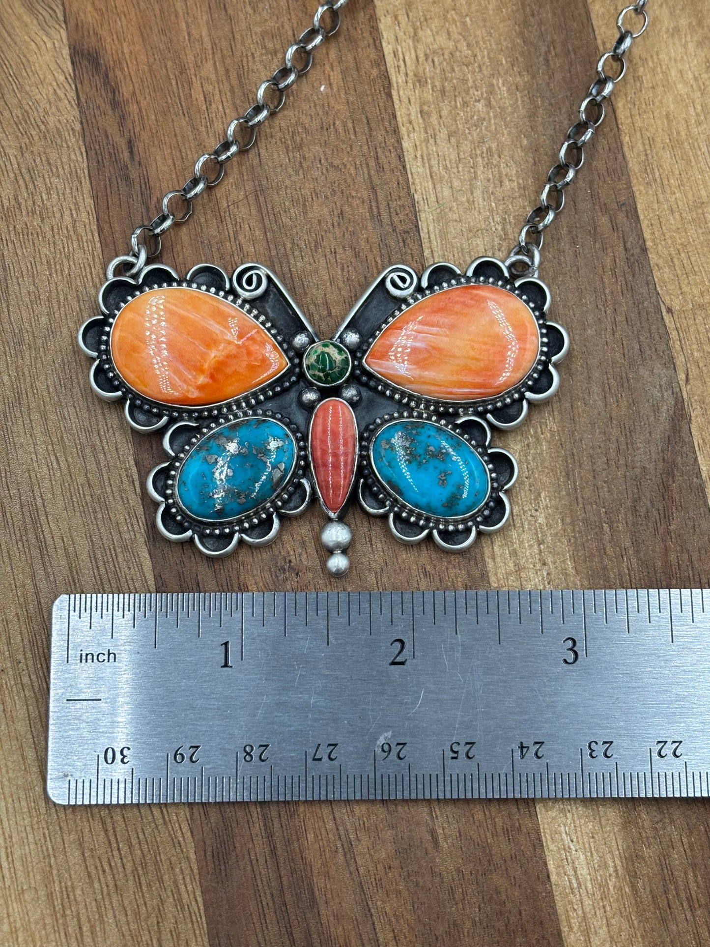 Butterfly Necklace by Charles Johnson, Navajo