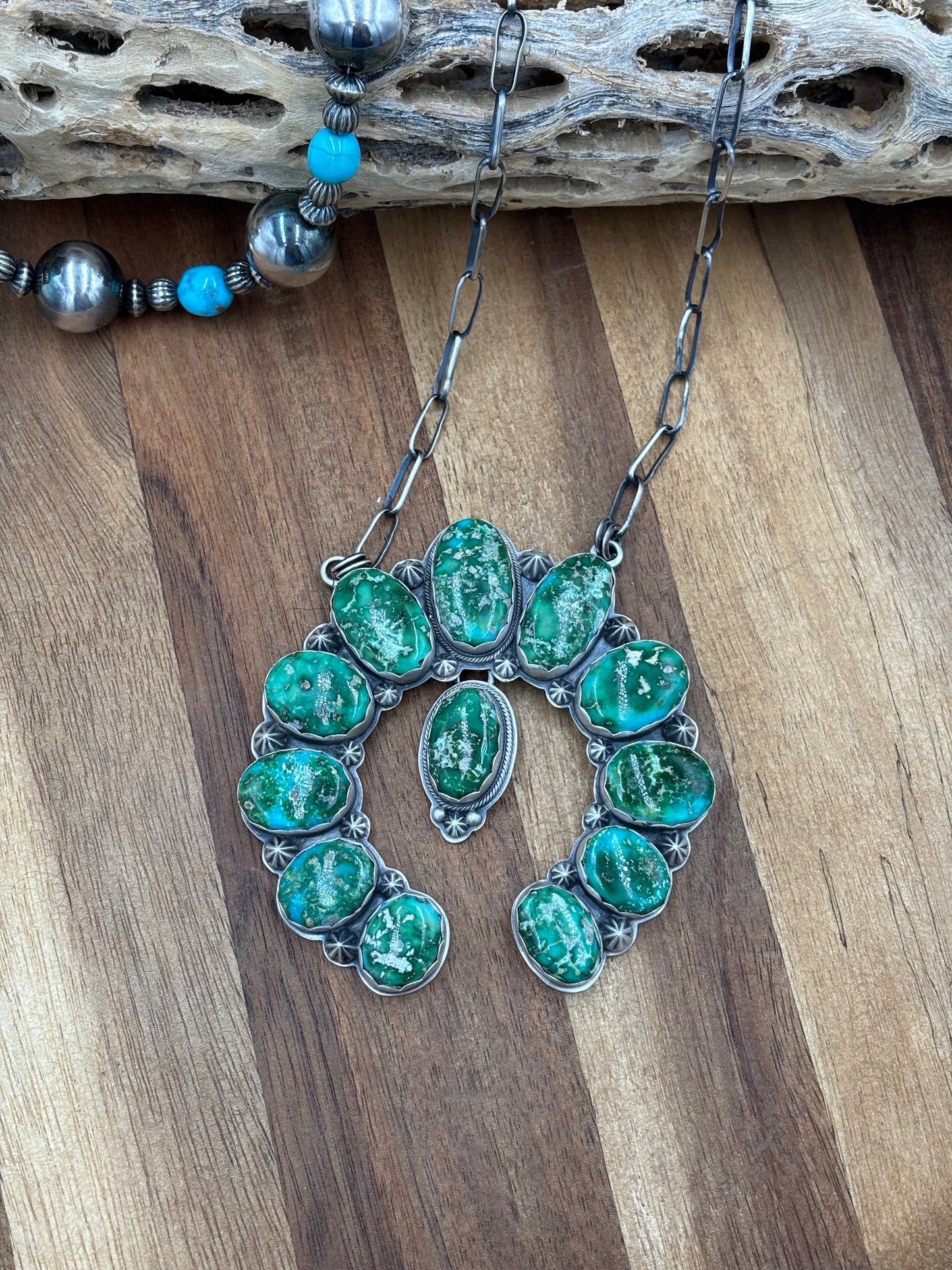 Sonoran Gold Naja Necklace #1 by Randy Hoyt, Navajo