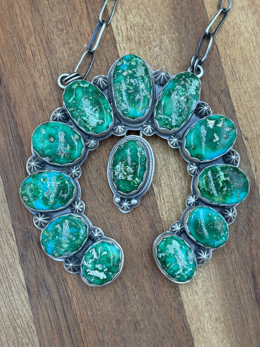 Sonoran Gold Naja Necklace #1 by Randy Hoyt, Navajo