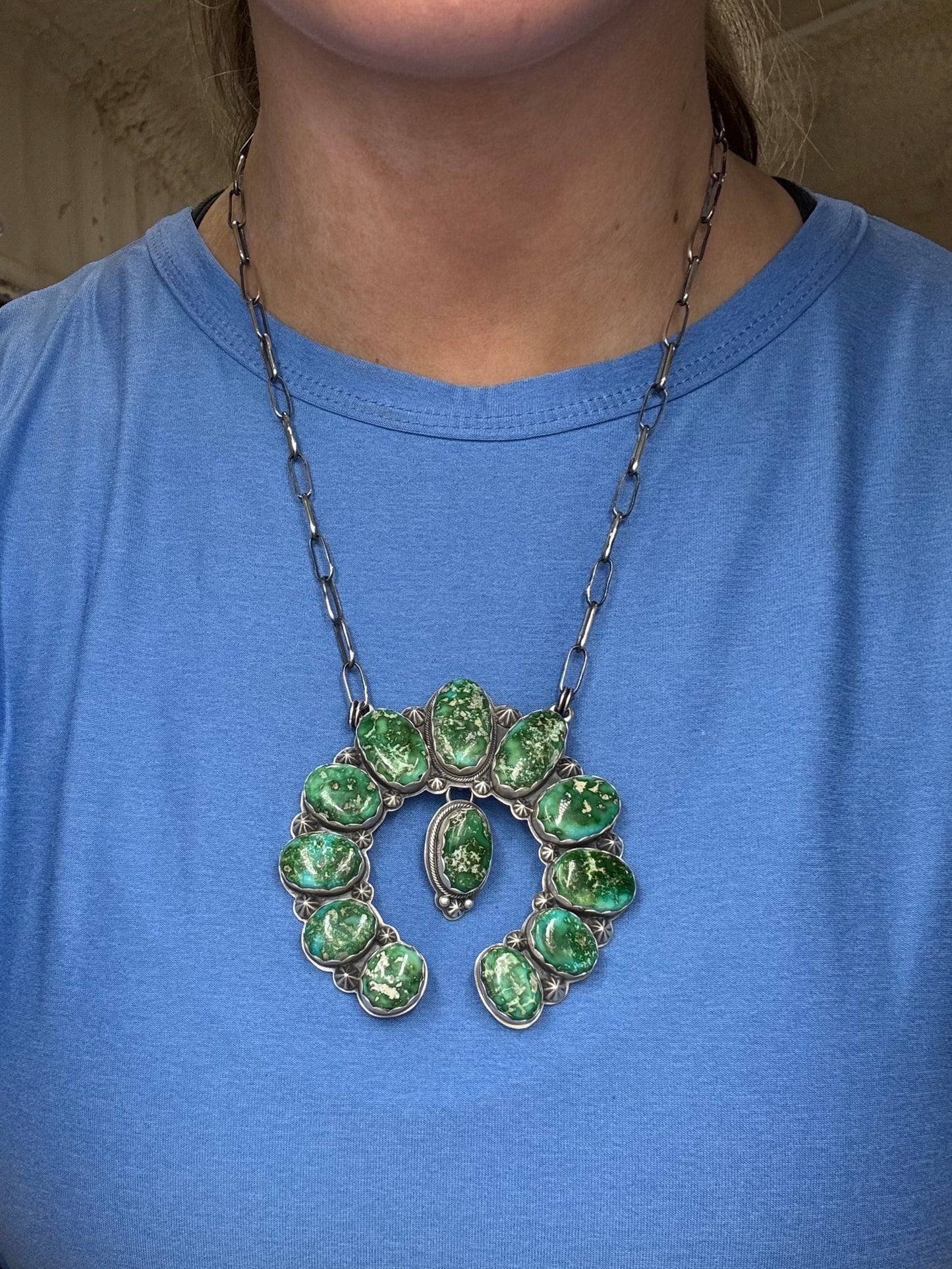 Sonoran Gold Naja Necklace #1 by Randy Hoyt, Navajo