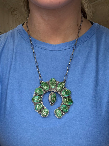 Sonoran Gold Naja Necklace #1 by Randy Hoyt, Navajo
