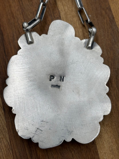 Phosphosiderite Cluster Necklace by Philbert Nez, Navajo