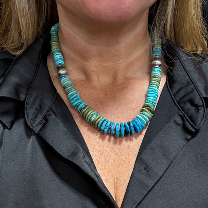 18" Mixed Stone Disk Necklace