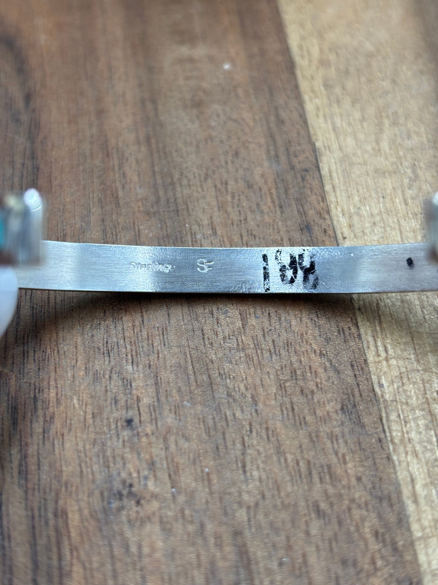 Kingman Inlayed Cuff #2 by Steve Francisco, Navajo
