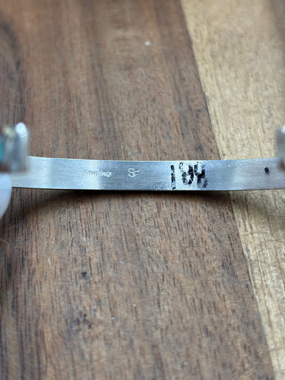 Kingman Inlayed Cuff #2 by Steve Francisco, Navajo