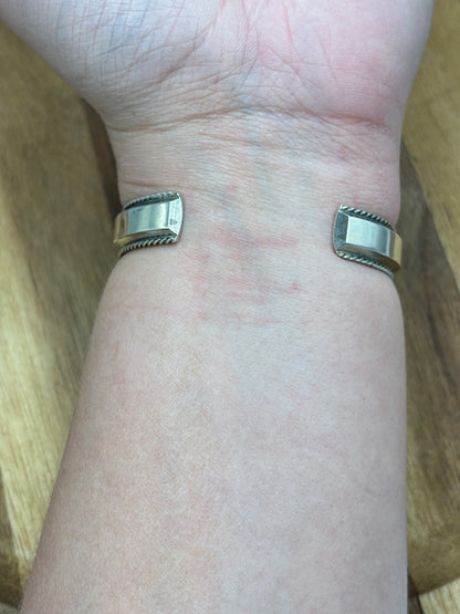 Kingman Inlayed Cuff #4 by Steve Francisco, Navajo