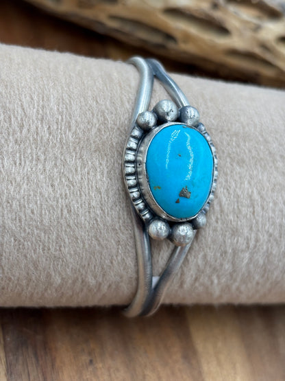 Turquoise Cuff by Delbert Santos, Navajo