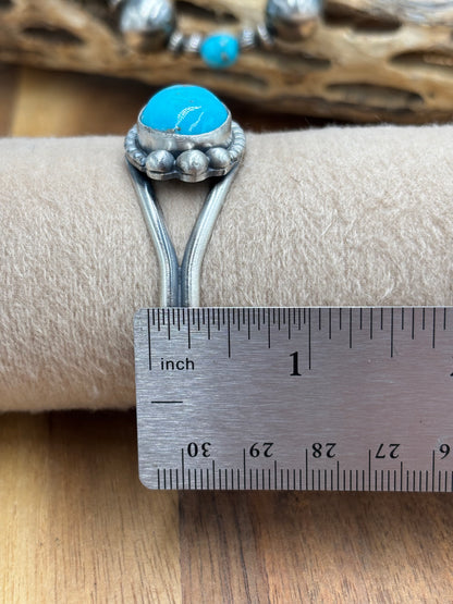 Turquoise Cuff by Delbert Santos, Navajo