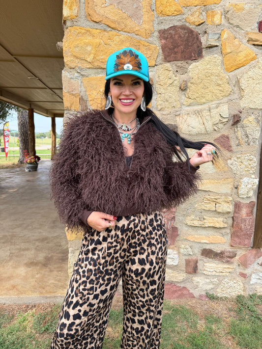 Luxe Cowgirl Faux Fur Jacket