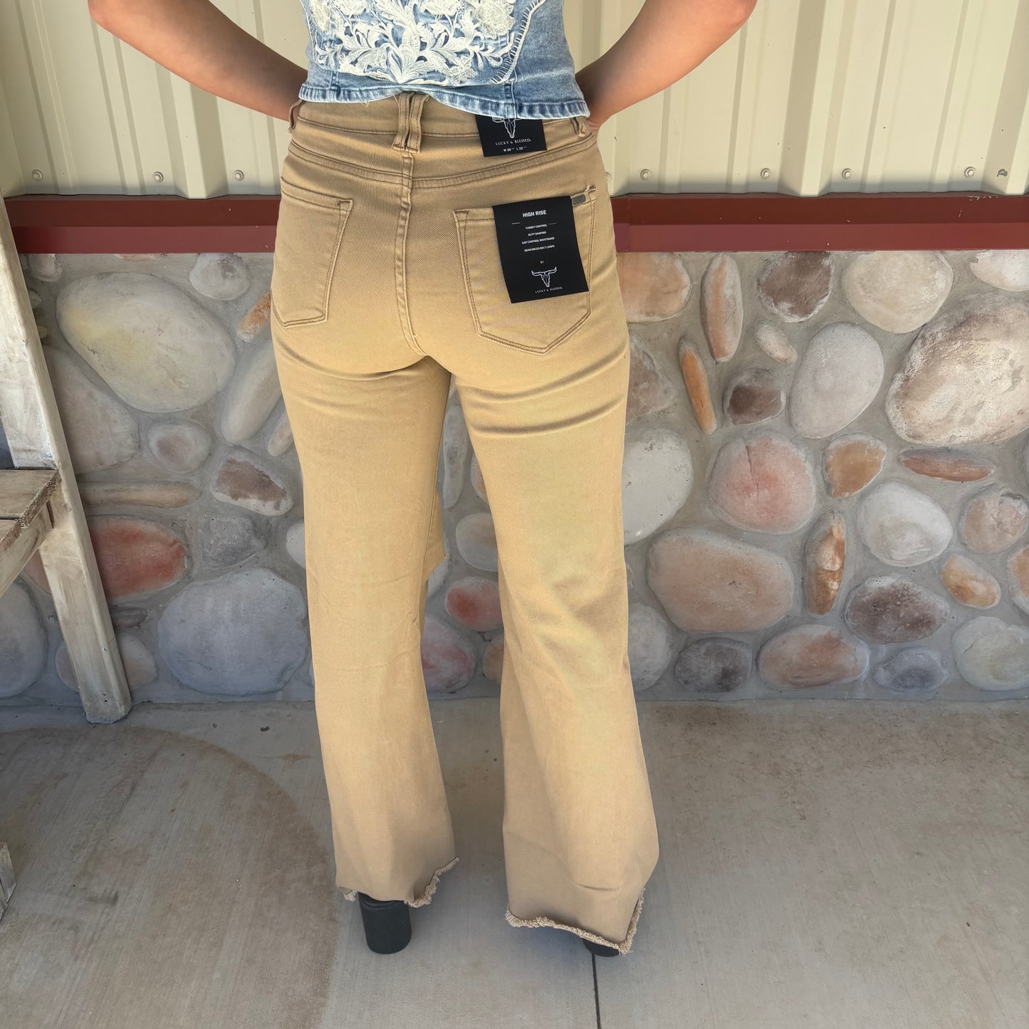 The Mesquite Kickback Distressed Khaki Denim Jeans