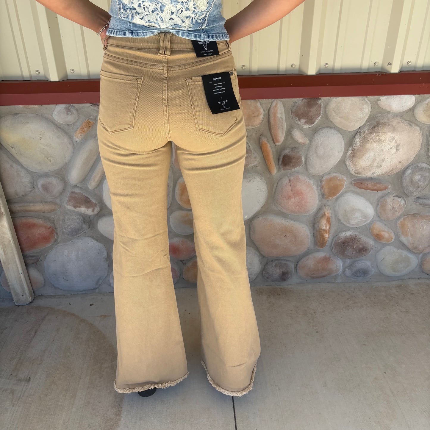 The Mesquite Kickback Distressed Khaki Denim Jeans