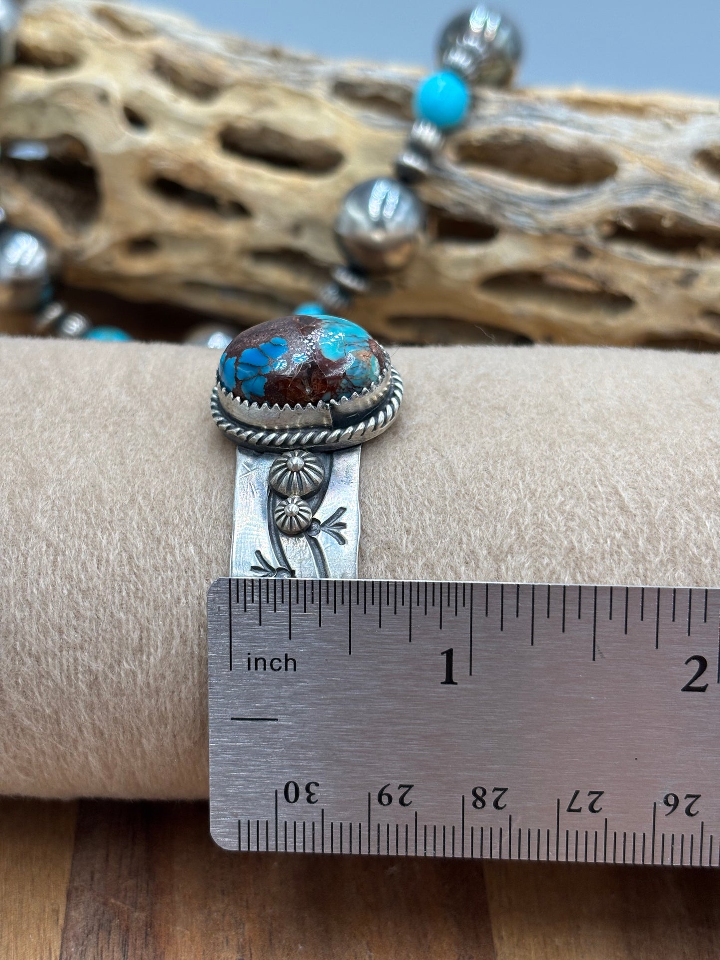 Turquoise Cuff by Jeff Largo, Navajo