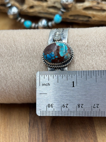 Turquoise Cuff by Jeff Largo, Navajo