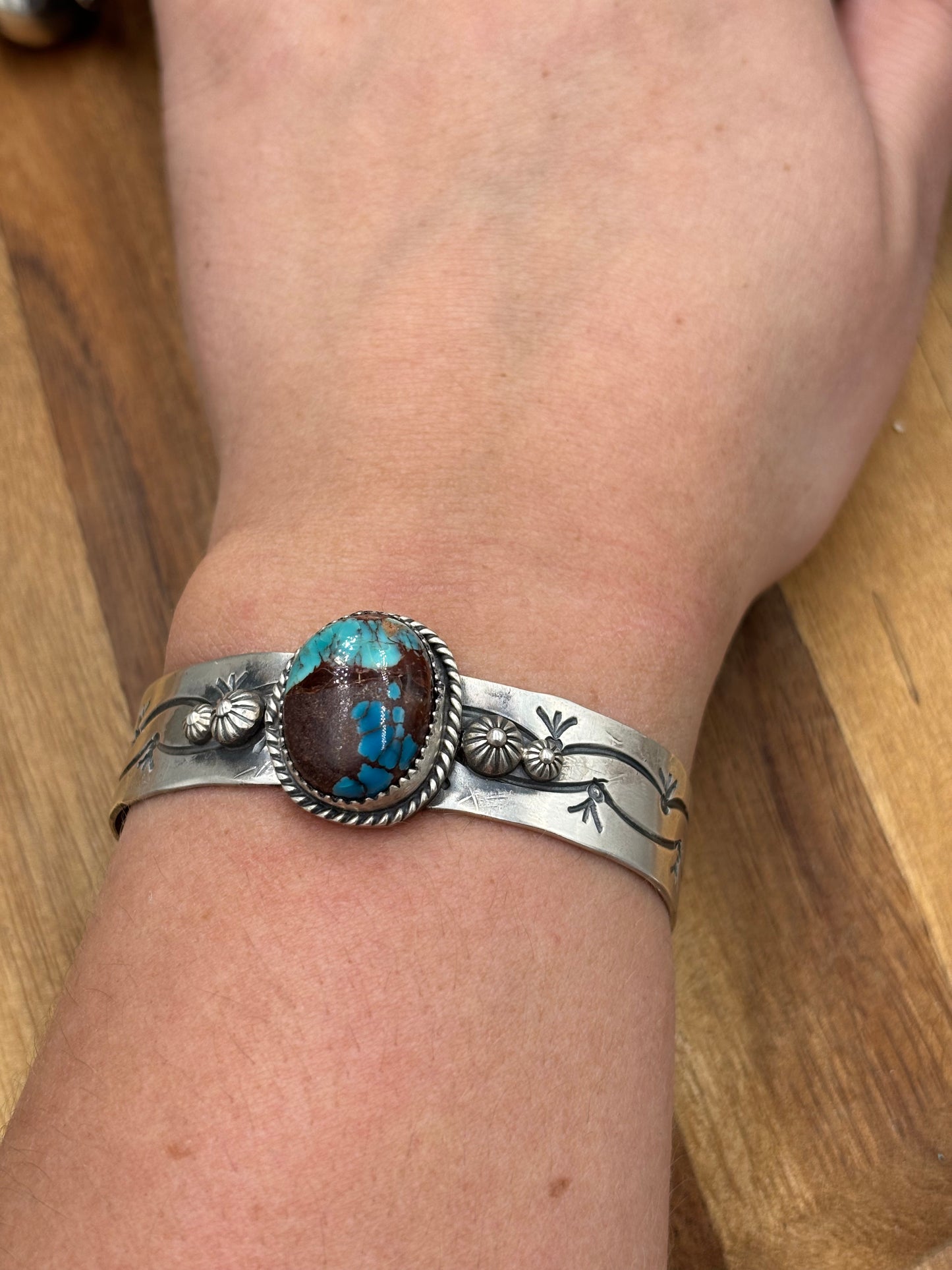 Turquoise Cuff by Jeff Largo, Navajo