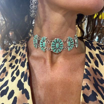 Turquoise Cluster Choker
