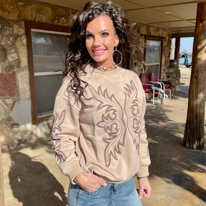 Prairie Bell Embroidered Sweatshirt