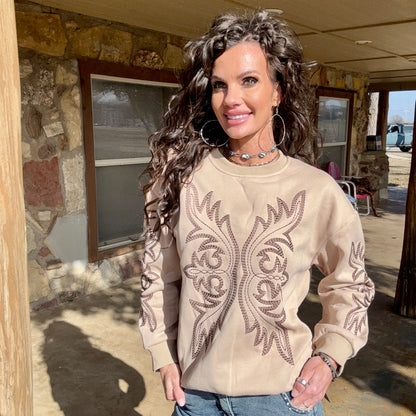 Prairie Bell Embroidered Sweatshirt