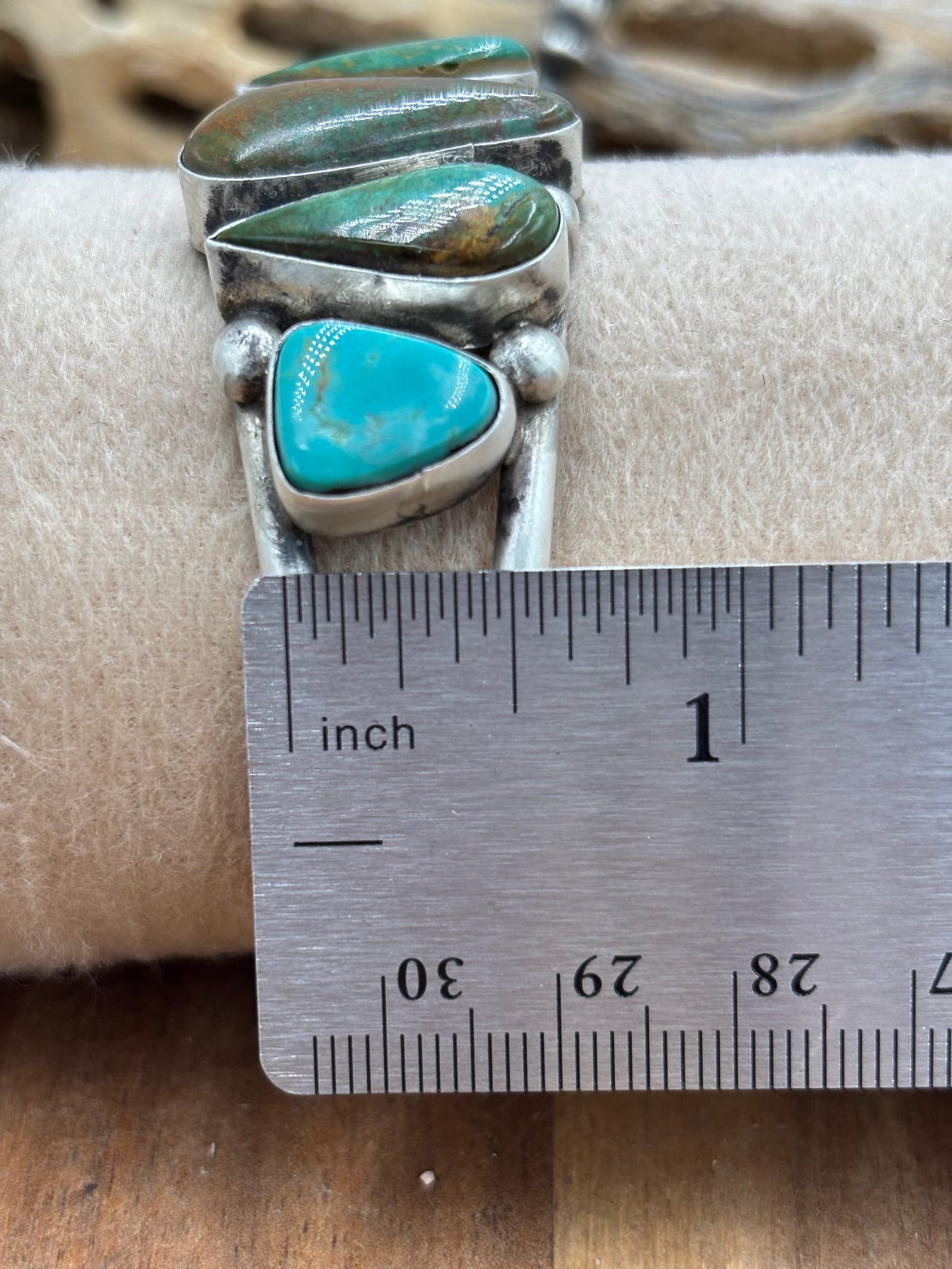 5 Stone Cuff #1 by Augustine Largo, Navajo