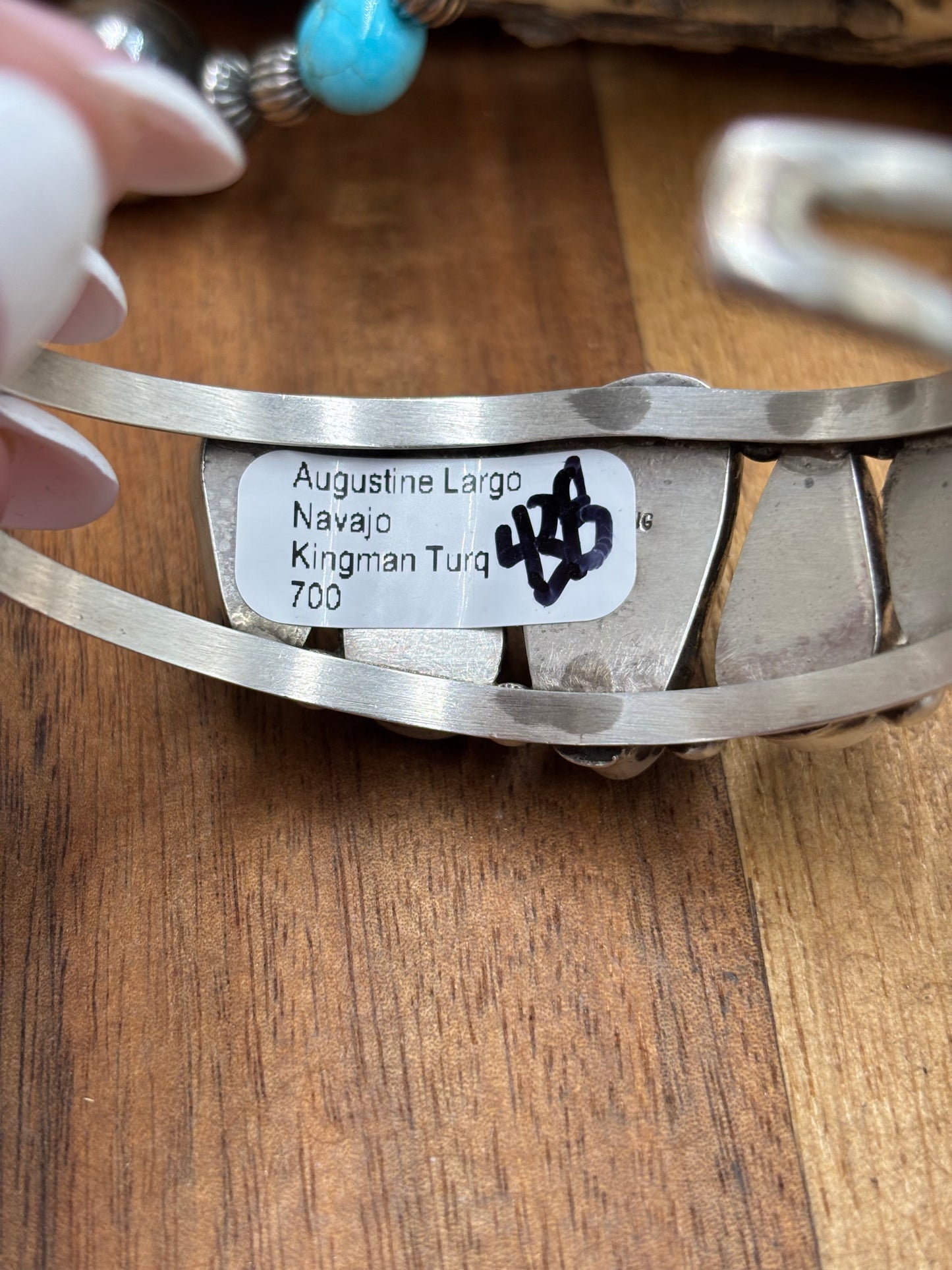 5 Stone Cuff #1 by Augustine Largo, Navajo