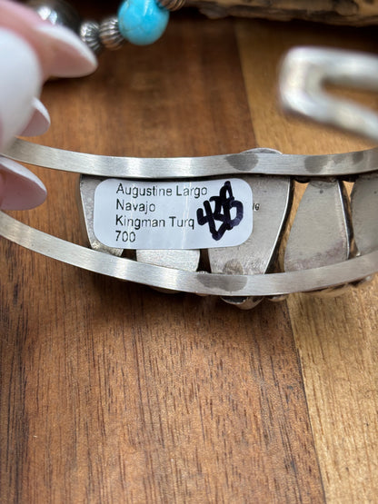 5 Stone Cuff #1 by Augustine Largo, Navajo