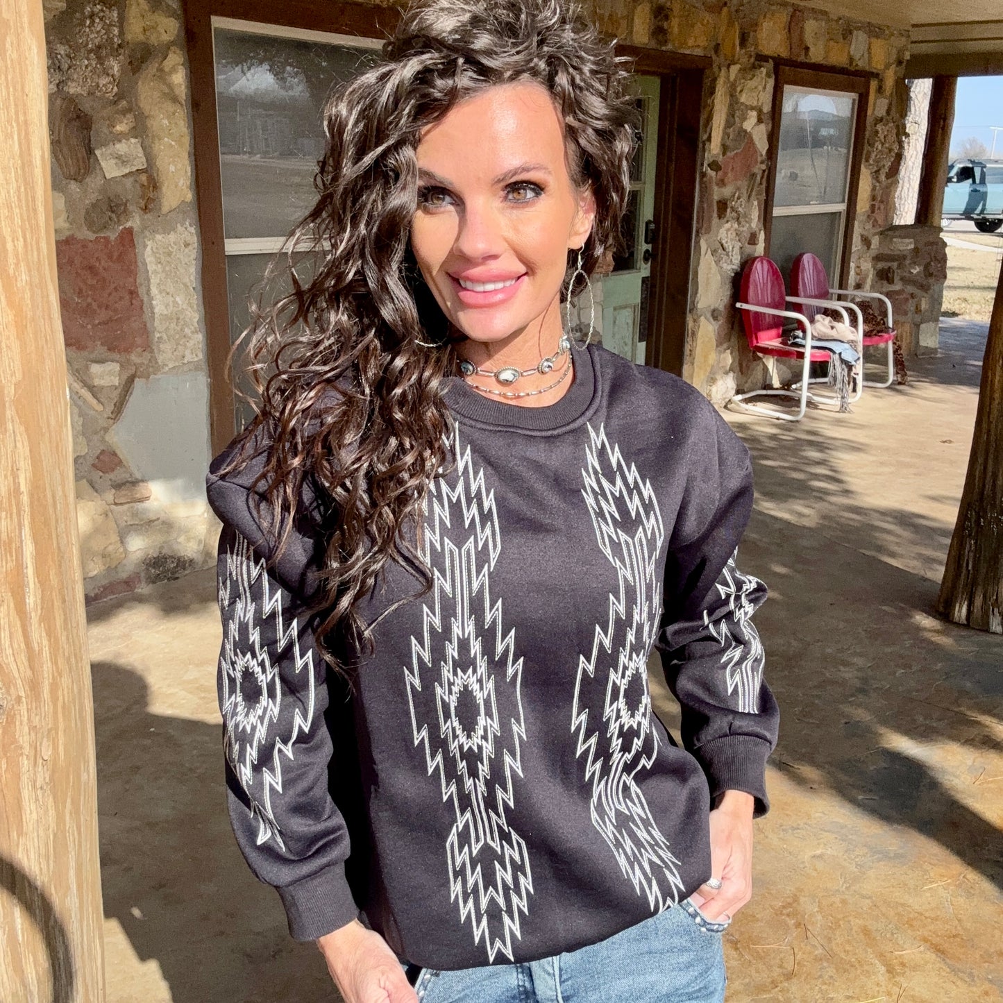 Midnight Mesa Aztec Sweatshirt