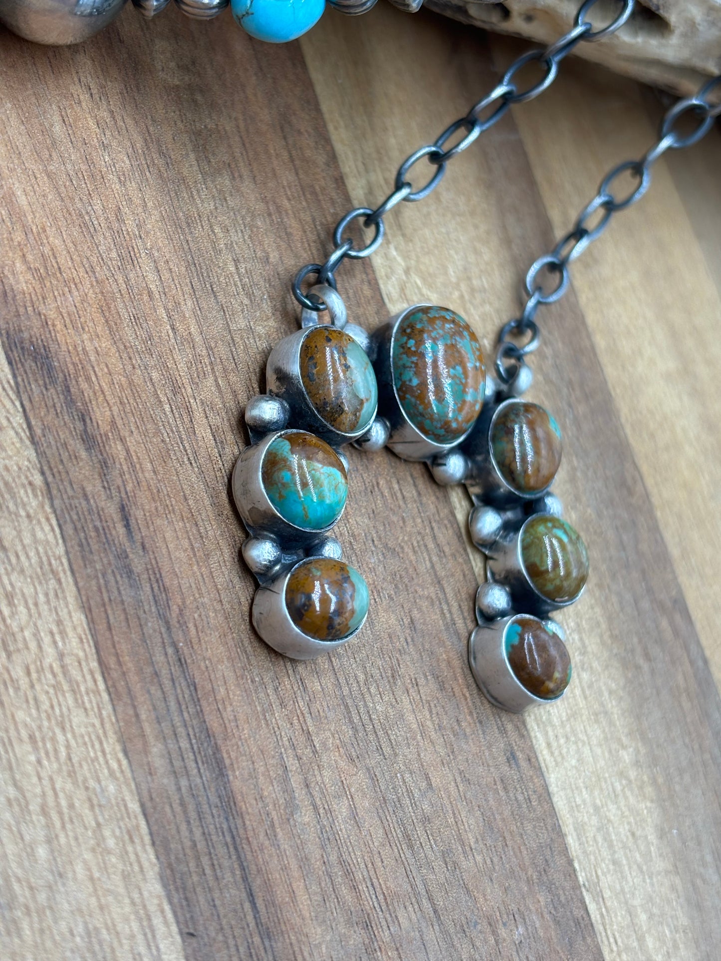 Turquoise Naja Necklace #1 by Augustine Largo, Navajo