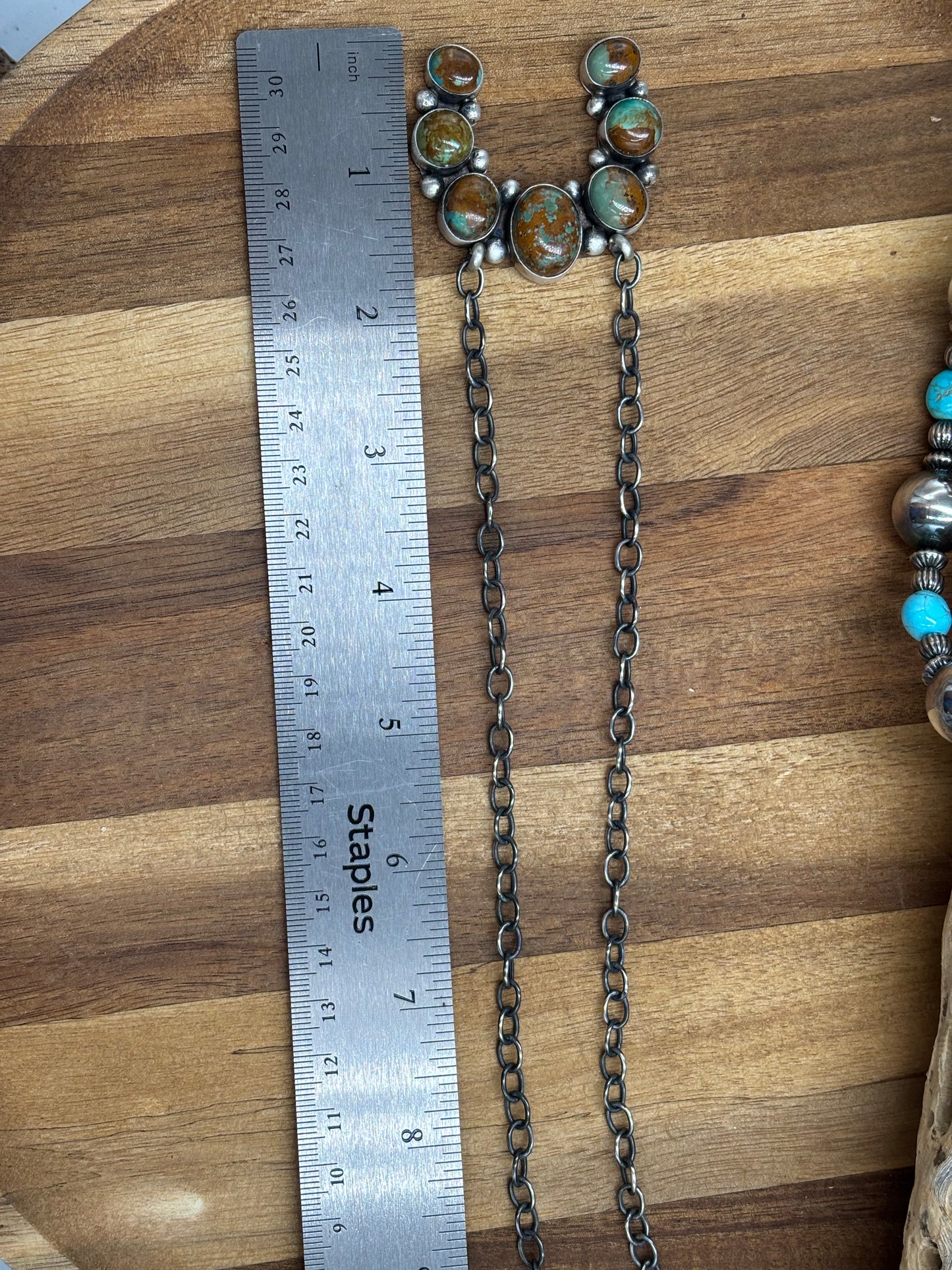 Turquoise Naja Necklace #1 by Augustine Largo, Navajo