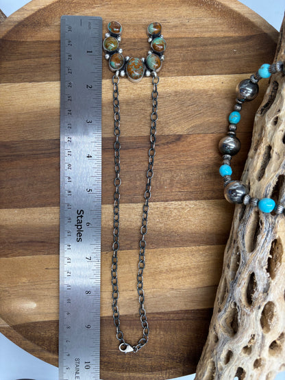 Turquoise Naja Necklace #1 by Augustine Largo, Navajo