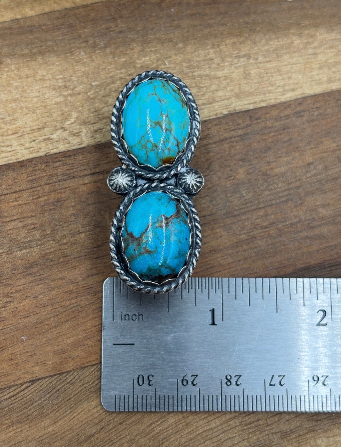 Morenci Turquoise Sterling Silver Belt Buckle Set by Jacob Lujan